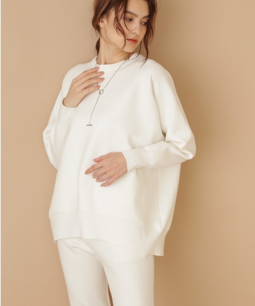 JILL STUART（ジルスチュアート）の「《Exclusive Line》ビッグトレーナー（スウェット・レディース・ホワイト/イエロー・FREE）」の3枚目の写真