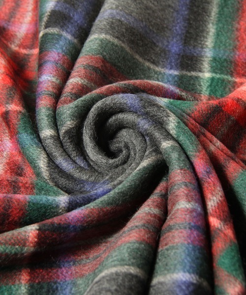 ketty（ケティ）の「カシミアブレンドタータンチェックストール ≪手洗い可能≫（マフラー・レディース・ピンク/グレー/ネイビー・FREE）」の7枚目の写真