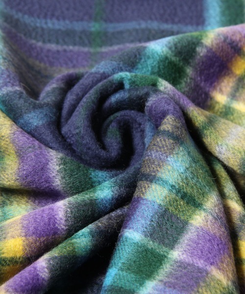 ketty（ケティ）の「カシミアブレンドタータンチェックストール ≪手洗い可能≫（マフラー・レディース・ピンク/グレー/ネイビー・FREE）」の12枚目の写真