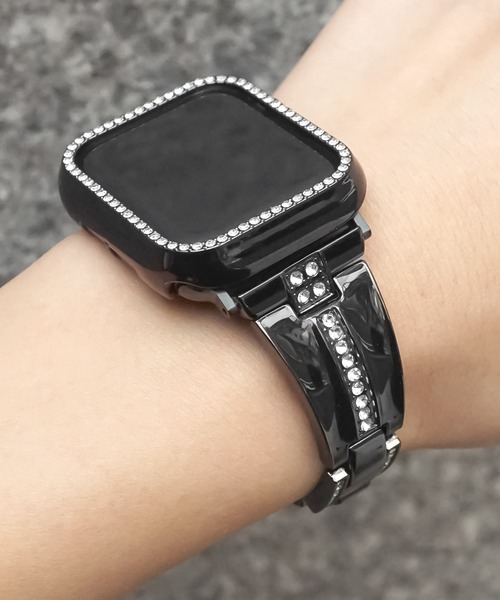 Urban Coral(アーバンコーラル)の「Apple Watch Band / アップルウォッチ バンド ジルコニアジュエリースリム / Urban Coral(デジタル腕時計・レディース・ブラック/ゴールド/ピンク系その他/ホワイト×シルバー・40mm/44mm)」の3枚目の写真