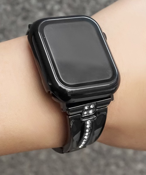 Urban Coral(アーバンコーラル)の「Apple Watch Band / アップルウォッチ バンド ジルコニアジュエリースリム / Urban Coral(デジタル腕時計・レディース・ブラック/ゴールド/ピンク系その他/ホワイト×シルバー・40mm/44mm)」の6枚目の写真