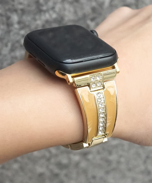 Urban Coral(アーバンコーラル)の「Apple Watch Band / アップルウォッチ バンド ジルコニアジュエリースリム / Urban Coral(デジタル腕時計・レディース・ブラック/ゴールド/ピンク系その他/ホワイト×シルバー・40mm/44mm)」の8枚目の写真