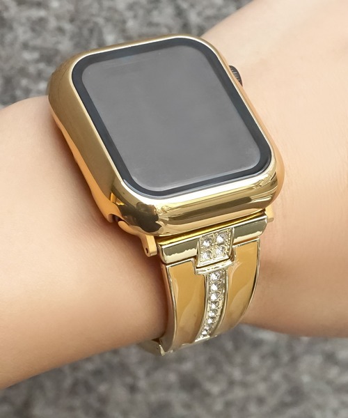 Urban Coral(アーバンコーラル)の「Apple Watch Band / アップルウォッチ バンド ジルコニアジュエリースリム / Urban Coral(デジタル腕時計・レディース・ブラック/ゴールド/ピンク系その他/ホワイト×シルバー・40mm/44mm)」の7枚目の写真