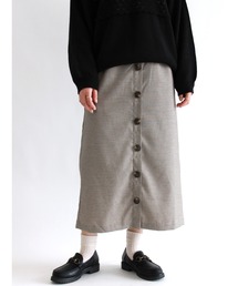 ehka sopo | 前釦チェック柄タイトスカート(スカート)