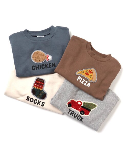 BREEZE(ブリーズ)の「クリスマスモチーフトレーナー(スウェット・キッズ・グレー/ブラック/ブラウン/ダークグリーン/マスタード/ネイビー/ダークブルー/アイボリー/サーモンピンク/エンジ・90/80/130/140/100/120/110)」の22枚目の写真