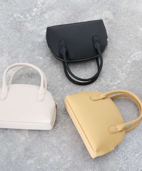 archives（アルシーヴ）の「ハーフムーン２ＷＡＹミニボストン（ボストンバッグ・レディース・ブラック/イエロー/アイボリー・FREE）」の17枚目の写真