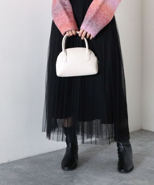 archives（アルシーヴ）の「ハーフムーン２ＷＡＹミニボストン（ボストンバッグ・レディース・ブラック/イエロー/アイボリー・FREE）」の9枚目の写真