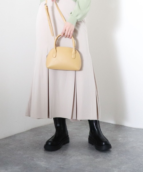 archives（アルシーヴ）の「ハーフムーン２ＷＡＹミニボストン（ボストンバッグ・レディース・ブラック/イエロー/アイボリー・FREE）」の7枚目の写真