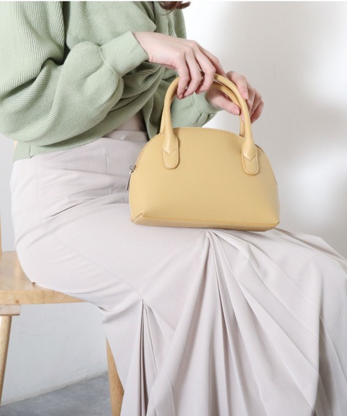 archives（アルシーヴ）の「ハーフムーン２ＷＡＹミニボストン（ボストンバッグ・レディース・ブラック/イエロー/アイボリー・FREE）」の6枚目の写真