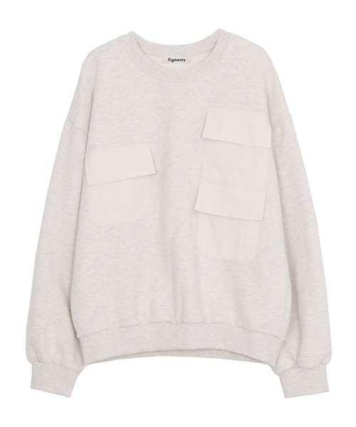Figments（フィグメンツ）の「3ポケットスウェット（スウェット・レディース・ブラック/オートミール・FREE）」の7枚目の写真