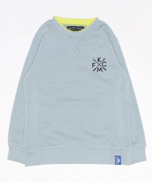 KRIFF MAYER Kid's Collection(クリフメイヤーキッズコレクション)の「ネオン襟クルー(スウェット・キッズ・サックスブルー/グレー/オレンジ/ネイビー・170/120/150/140/160/130)」の3枚目の写真