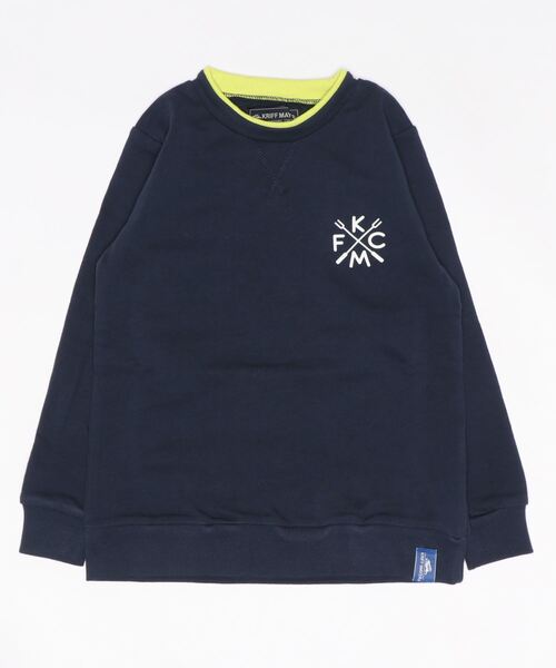 KRIFF MAYER Kid's Collection(クリフメイヤーキッズコレクション)の「ネオン襟クルー(スウェット・キッズ・サックスブルー/グレー/オレンジ/ネイビー・170/120/150/140/160/130)」の14枚目の写真