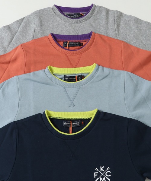KRIFF MAYER Kid's Collection(クリフメイヤーキッズコレクション)の「ネオン襟クルー(スウェット・キッズ・サックスブルー/グレー/オレンジ/ネイビー・170/120/150/140/160/130)」の12枚目の写真