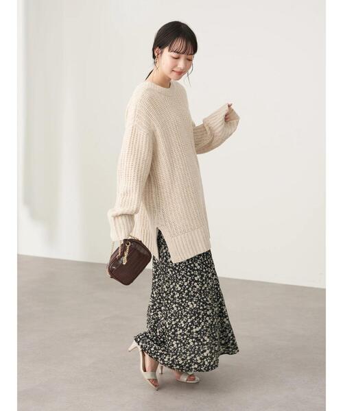 earth music&ecology（アースミュージックアンドエコロジー）の「花柄マーメイドスカート＊（スカート・レディース・ブラウン/ブラック/アイボリー・S/M）」の22枚目の写真