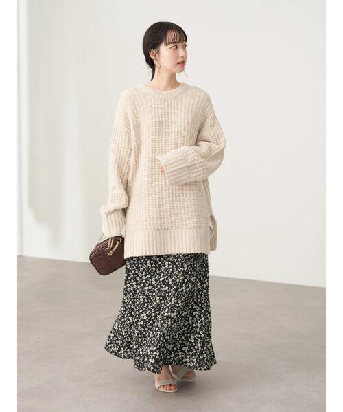 earth music&ecology（アースミュージックアンドエコロジー）の「花柄マーメイドスカート＊（スカート・レディース・ブラウン/ブラック/アイボリー・S/M）」の21枚目の写真