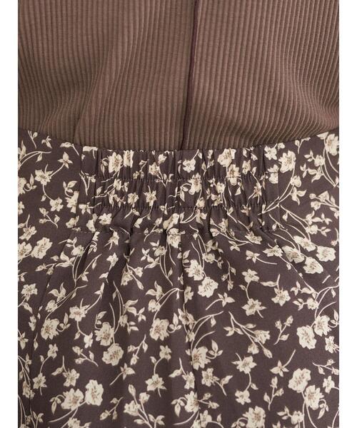 earth music&ecology（アースミュージックアンドエコロジー）の「花柄マーメイドスカート＊（スカート・レディース・ブラウン/ブラック/アイボリー・S/M）」の16枚目の写真