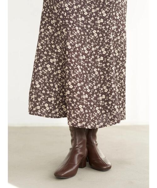 earth music&ecology（アースミュージックアンドエコロジー）の「花柄マーメイドスカート＊（スカート・レディース・ブラウン/ブラック/アイボリー・S/M）」の15枚目の写真