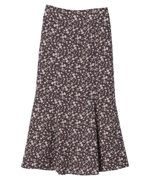 earth music&ecology（アースミュージックアンドエコロジー）の「花柄マーメイドスカート＊（スカート・レディース・ブラウン/ブラック/アイボリー・S/M）」の14枚目の写真