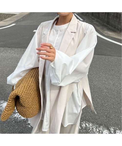 frames RAY CASSIN(フレームスレイカズン)の「WEB限定 サイドベルト付きジレ セットアップ着用可(ベスト・レディース・ピンク/ブラック/イエロー×グリーン/アイボリー/キャメル/チャコールグレー/ベージュ・FREE)」の9枚目の写真