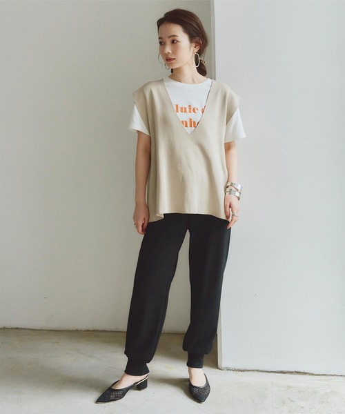 titivate(ティティベイト)の「スウェットジョガーパンツ(その他パンツ・レディース・アイボリー/ネイビー/ブラック・S/M/L)」の14枚目の写真