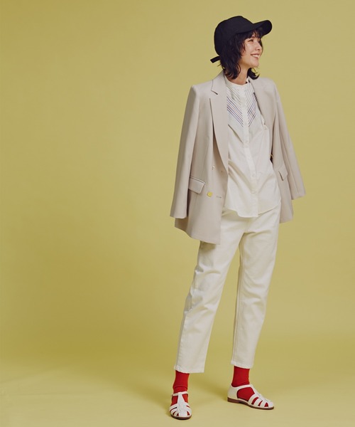 N.（N. Natural Beauty Basic）（エヌエヌナチュラルビューティーベーシック）の「◆ＭＩＸストライプシャツ（シャツ/ブラウス・レディース・オフホワイト/ブルー・MEDIUM）」の3枚目の写真