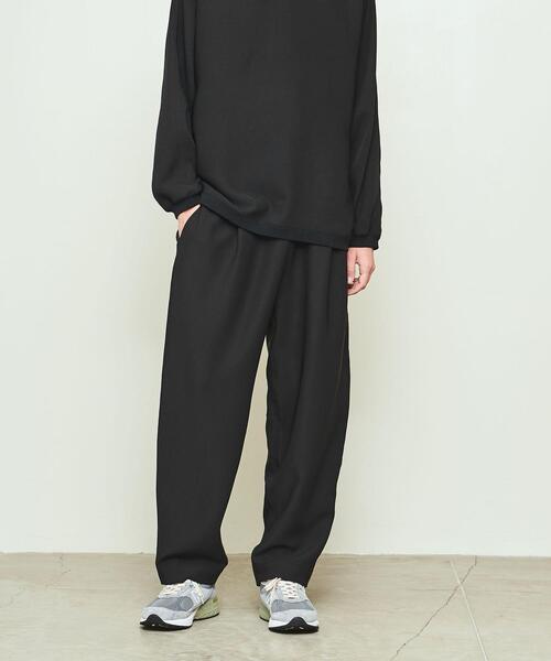 ★超高級　美品◎　ユナイテッドアローズアンドサンズ　ワイドパンツ　ブラック　S ユナイテッドアローズ＆サンズのブラック ワイドパンツの商品