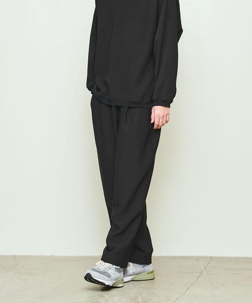 UNITED ARROWS & SONS（ユナイテッドアローズアンドサンズ）の「＜UNITED ARROWS & SONS by DAISUKE OBANA＞ Ⅰ 1P WIDE PANTS/パンツ（その他パンツ・メンズ・ブラック/ダークグリーン・S/M/L/XL）」の3枚目の写真