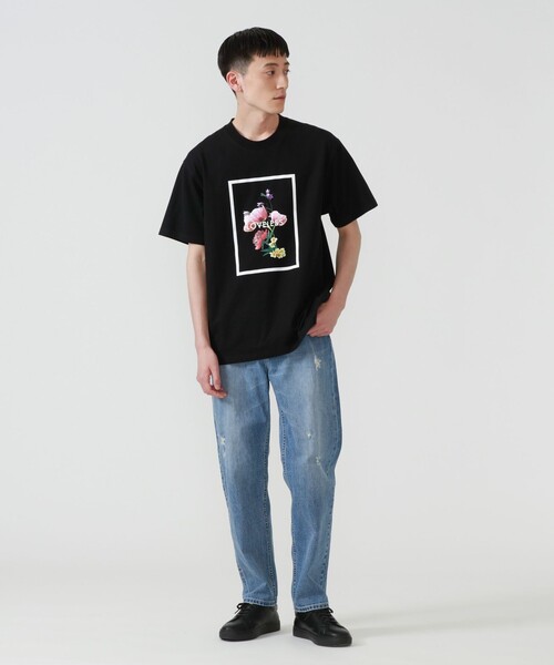 nowartt（ノワート）の「フローラルジェル プリントT（Tシャツ/カットソー・メンズ・ブラック/オフホワイト・S/M/L）」の3枚目の写真
