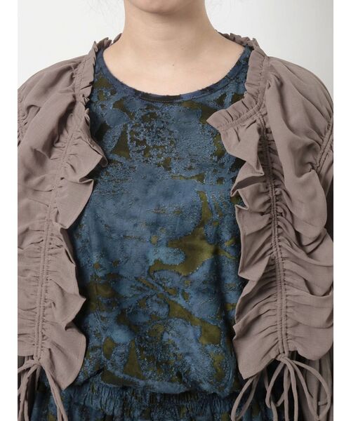 merry jenny（メリージェニー）の「ドロストショートガウン（シャツ/ブラウス・レディース・ブラック/パープル/アイボリー・FREE）」の6枚目の写真