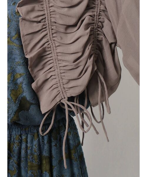 merry jenny（メリージェニー）の「ドロストショートガウン（シャツ/ブラウス・レディース・ブラック/パープル/アイボリー・FREE）」の8枚目の写真