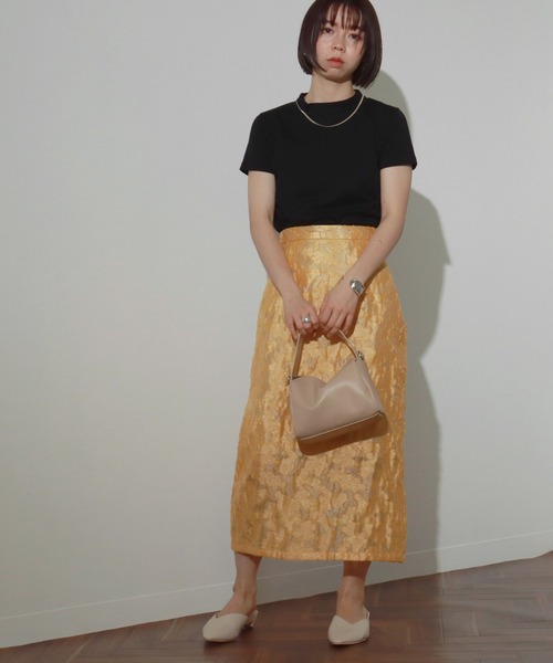 AULI（アウリィ）の「【低身長向けサイズ】ショート丈モックネックTシャツ（Tシャツ/カットソー・レディース・ホワイト/ブラック/ベージュ・S/XS）」の16枚目の写真