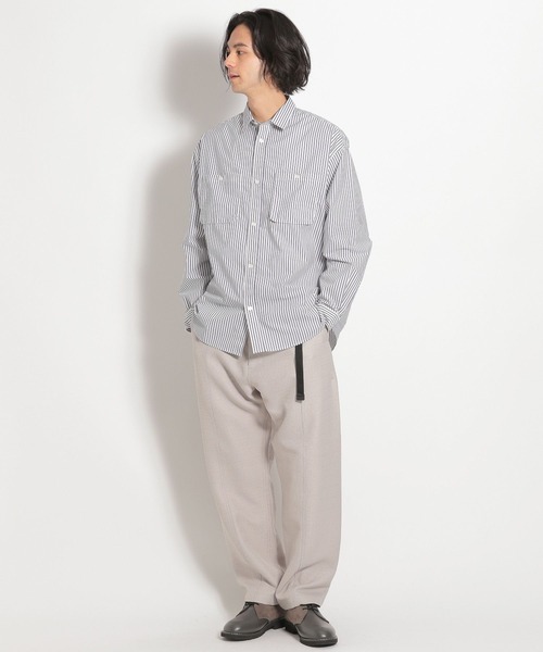 niko and...（ニコアンド）の「miulisse(ミュウリス）Wポケットシャツ[ストレッチ・イージーケア]（シャツ/ブラウス・メンズ・ホワイト/ブルー/その他1/その他2・MEDIUM/LARGE）」の21枚目の写真