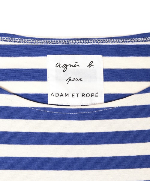 agnes b.（アニエスベー）の「【agnes b. pour ADAM ET ROPE'】ロングスリーブボーダーＴシャツ（Tシャツ/カットソー・レディース・グレー/オレンジ/ブルー/グリーン/ネイビー/ピンク・M）」の20枚目の写真