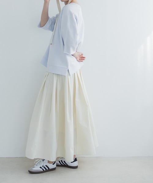 coca(coca)(コカ)の「ラグラン7分袖スウェット(スウェット・レディース・ホワイト/チャコールグレー/ブルー/ライトグリーン/ライトブルー/ライトグレー/グレイッシュベージュ・ONE SIZE)」の9枚目の写真