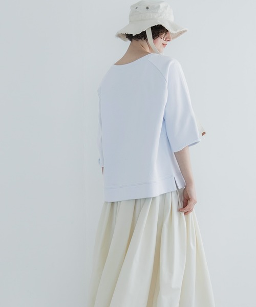 coca(coca)(コカ)の「ラグラン7分袖スウェット(スウェット・レディース・ホワイト/チャコールグレー/ブルー/ライトグリーン/ライトブルー/ライトグレー/グレイッシュベージュ・ONE SIZE)」の10枚目の写真