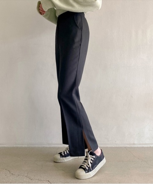 SONA（ソナ）の「SONYUNARA スリットベーシックスラックス（スラックス・レディース・ブラック・SMALL/MEDIUM/LARGE）」の9枚目の写真