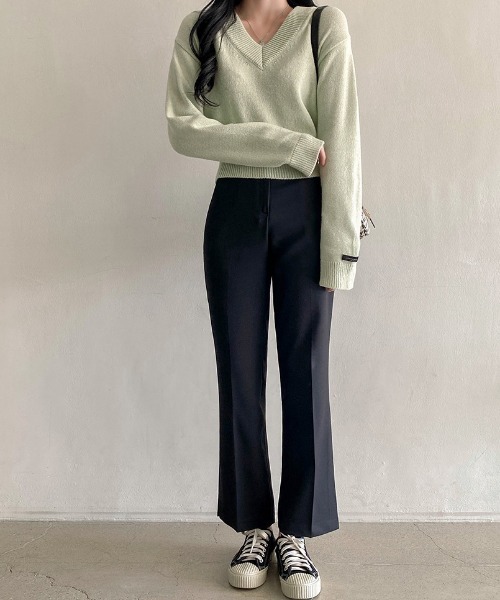 SONA（ソナ）の「SONYUNARA スリットベーシックスラックス（スラックス・レディース・ブラック・SMALL/MEDIUM/LARGE）」の2枚目の写真