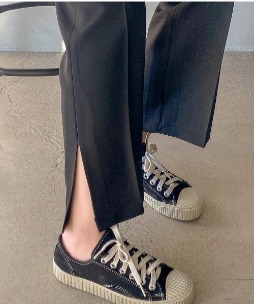 SONA（ソナ）の「SONYUNARA スリットベーシックスラックス（スラックス・レディース・ブラック・SMALL/MEDIUM/LARGE）」の5枚目の写真
