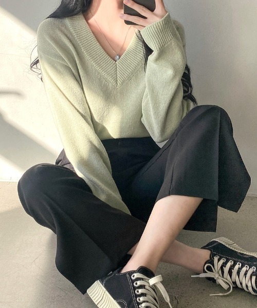 SONA（ソナ）の「SONYUNARA スリットベーシックスラックス（スラックス・レディース・ブラック・SMALL/MEDIUM/LARGE）」の6枚目の写真