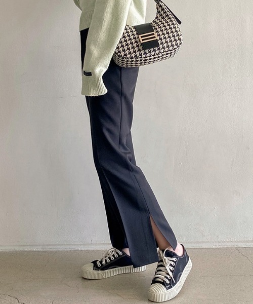 SONA（ソナ）の「SONYUNARA スリットベーシックスラックス（スラックス・レディース・ブラック・SMALL/MEDIUM/LARGE）」の4枚目の写真