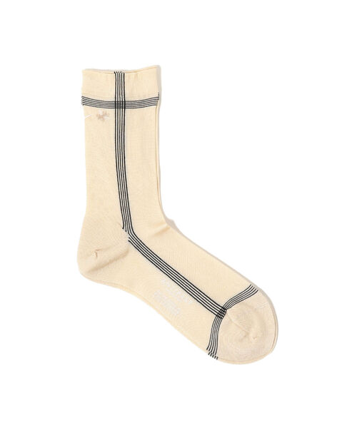 ANTIPAST(アンティパスト)の「ANTIPAST / シルク混 LINE ソックス(ソックス/靴下・レディース・ホワイト系その他5/ブラック/ミント・ONE SIZE)」の2枚目の写真