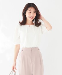 any SiS（エニィスィス）の「【UVケア】コンフォートモダールベーシックシフォンチェック カットソー（Tシャツ/カットソー）」