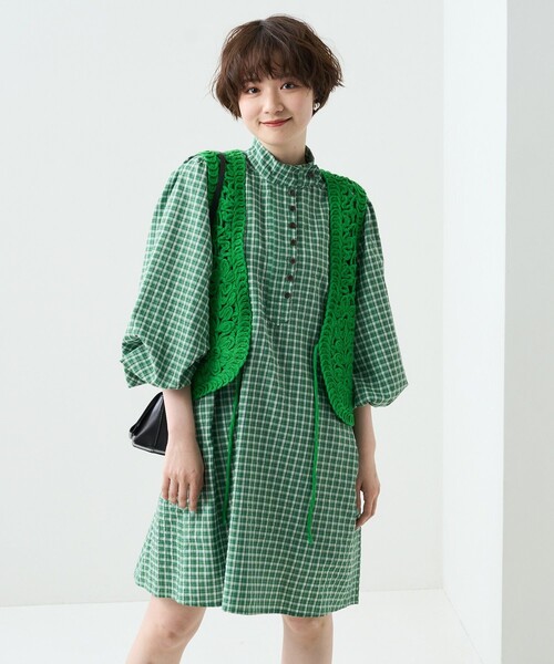 FREAK'S STORE（フリークスストア）の「コード刺繍ボレロ（ベスト・レディース・オレンジ/グリーン/ブラック/オフホワイト・ﾌﾘ-）」の7枚目の写真