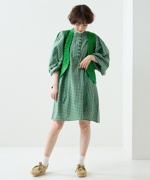 FREAK'S STORE（フリークスストア）の「コード刺繍ボレロ（ベスト・レディース・オレンジ/グリーン/ブラック/オフホワイト・ﾌﾘ-）」の10枚目の写真