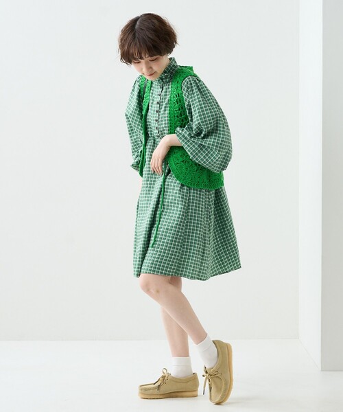 FREAK'S STORE（フリークスストア）の「コード刺繍ボレロ（ベスト・レディース・オレンジ/グリーン/ブラック/オフホワイト・ﾌﾘ-）」の12枚目の写真