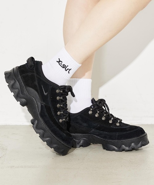 X-girl(エックスガール)の「LOGO 2P SOCKS(ソックス/靴下・レディース・パープル/ホワイト・ONE SIZE)」の10枚目の写真