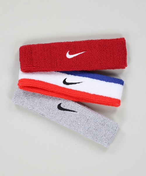 NIKE(ナイキ)の「【NIKE / ナイキ】スウォッシュロゴ ヘアバンド(ヘアバンド・メンズ・ワイン/グレー/トリコロール・ONESIZE)」の4枚目の写真