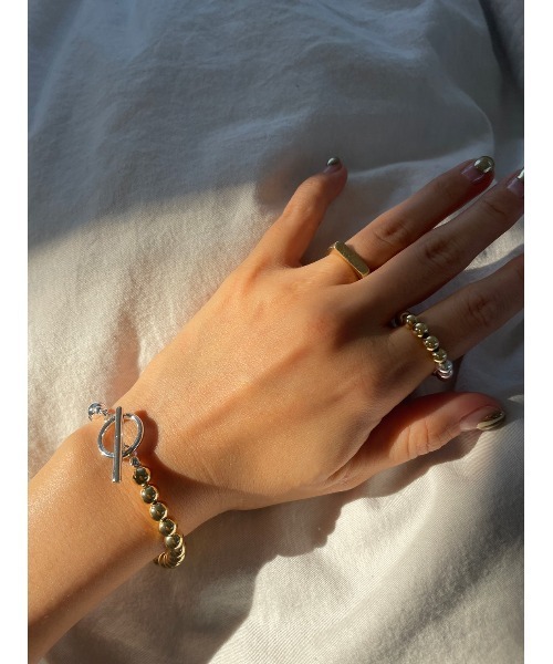 TRUNC（トランクエイティーエイト）の「S&G Ball Chain Bracelet（ブレスレット・レディース・シルバー×ゴールド・FREE）」の11枚目の写真