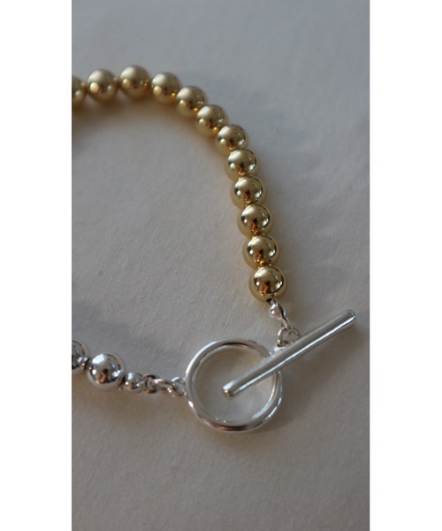 TRUNC（トランクエイティーエイト）の「S&G Ball Chain Bracelet（ブレスレット・レディース・シルバー×ゴールド・FREE）」の3枚目の写真