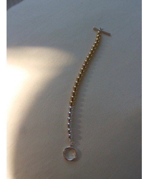TRUNC（トランクエイティーエイト）の「S&G Ball Chain Bracelet（ブレスレット・レディース・シルバー×ゴールド・FREE）」の10枚目の写真